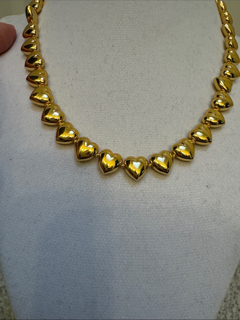 NWT J. Crew metallic beaded heart gold necklace - Picture 6 of 6